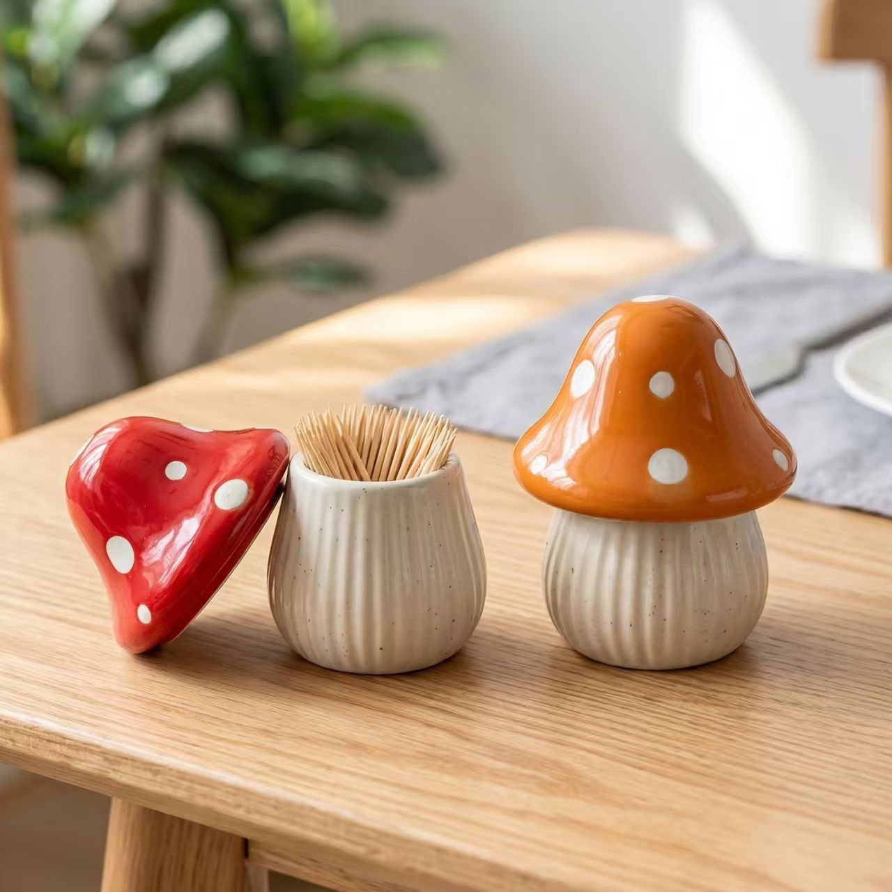 Home Bathroom Decor - Ceramiczne pojemniki do przechowywania w kształcie