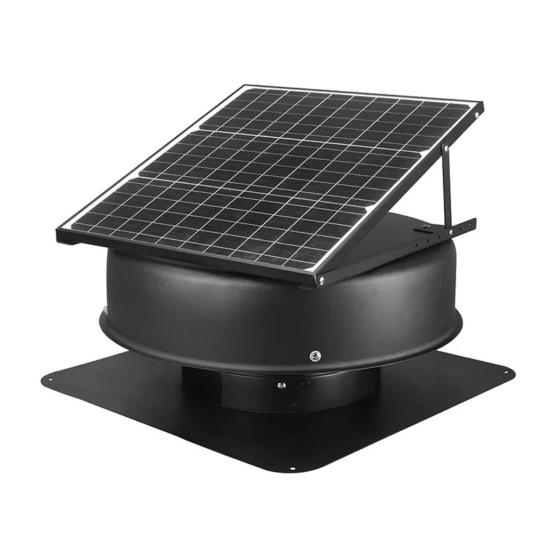Home Bathroom Vent Fans - Czarny panel wentylatora dachowego na energię