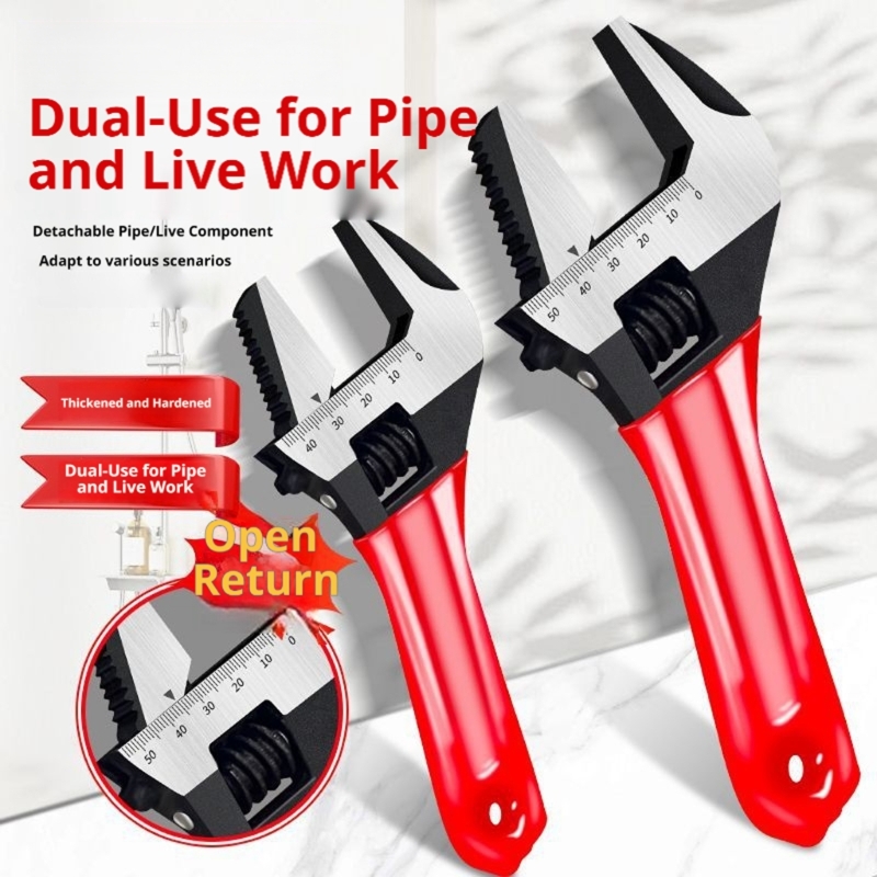 Home Bathroom Repair - Klucz nastawny z szeroko rozwartymi szczękami,