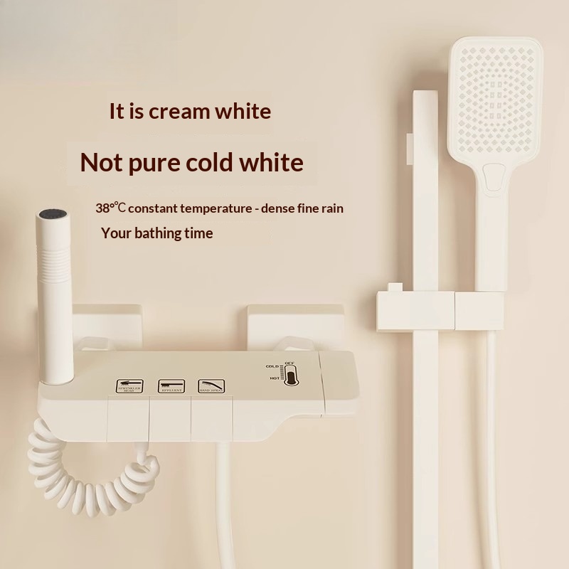 Home Bathroom - Kremowy Zestaw Prysznicowy Bez Węża, Całkowicie