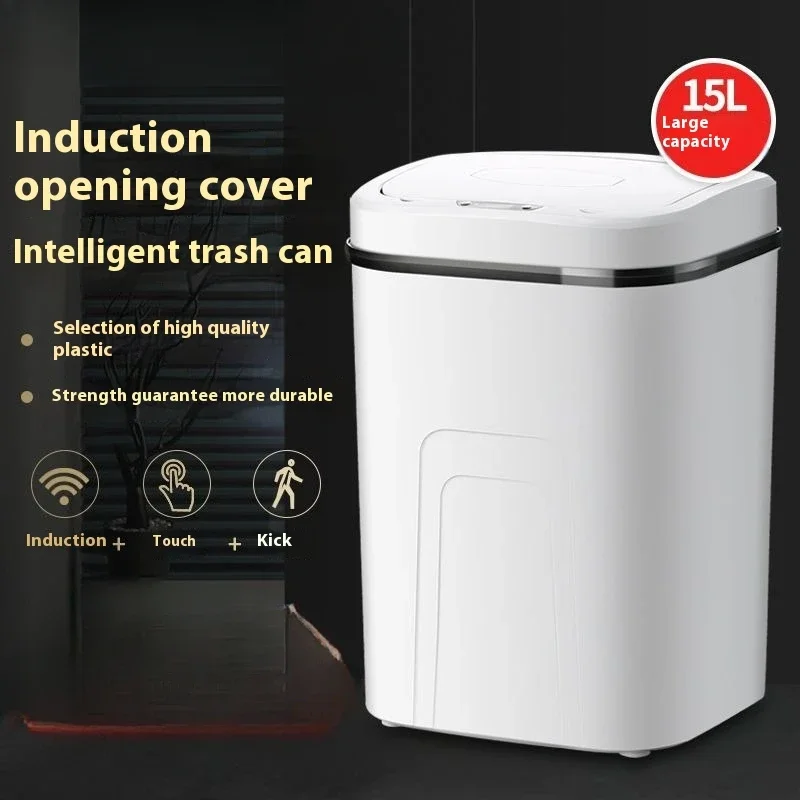 Home Bathroom Trash Can - 15L inteligentny kosz na śmieci automatyczny