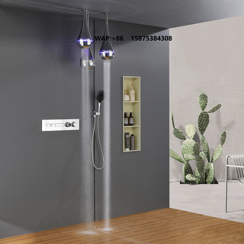 Home Bathroom - Nowość 2026 Szczotkowana, inteligentna, ścienna deszczownica