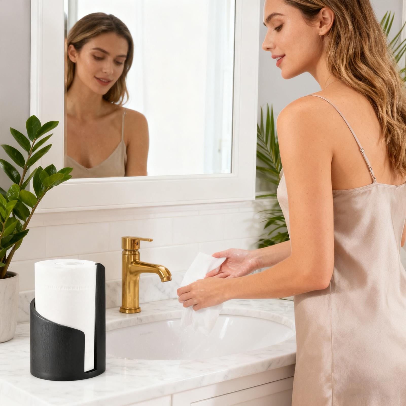 Home Bathroom Paper Towel Dispenser - Drewniany uchwyt na ręczniki papierowe w