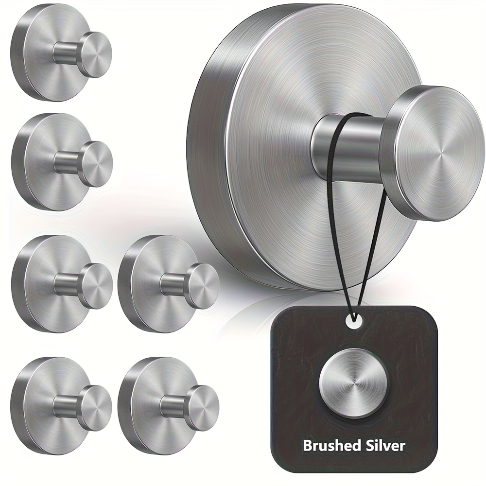 Towel Bar Stainless - 6/1 szt. Haki z przyssawkami ze