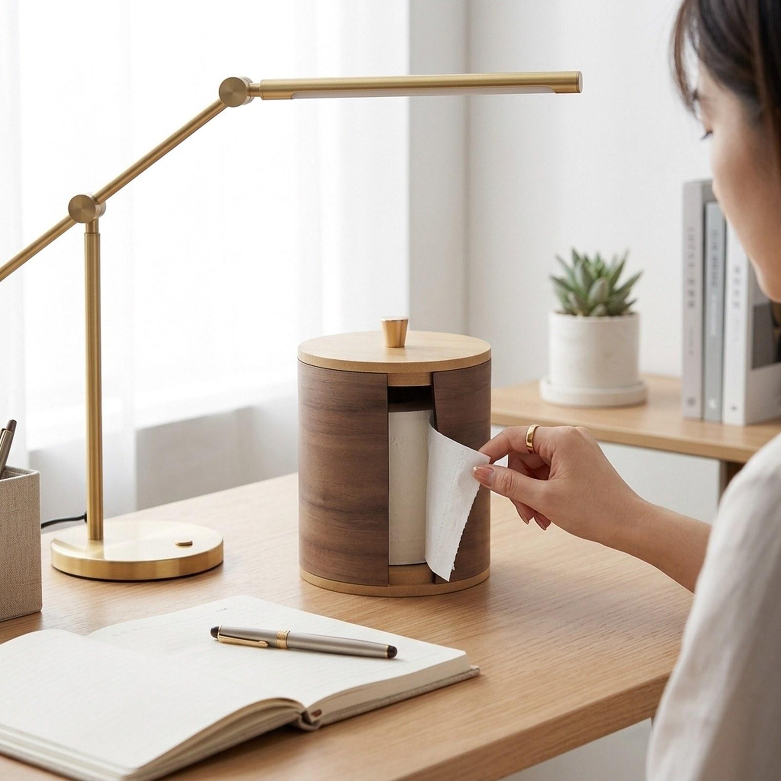 Home Bathroom Paper Towel Dispenser - Uchwyt na ręczniki papierowe z drewnianą
