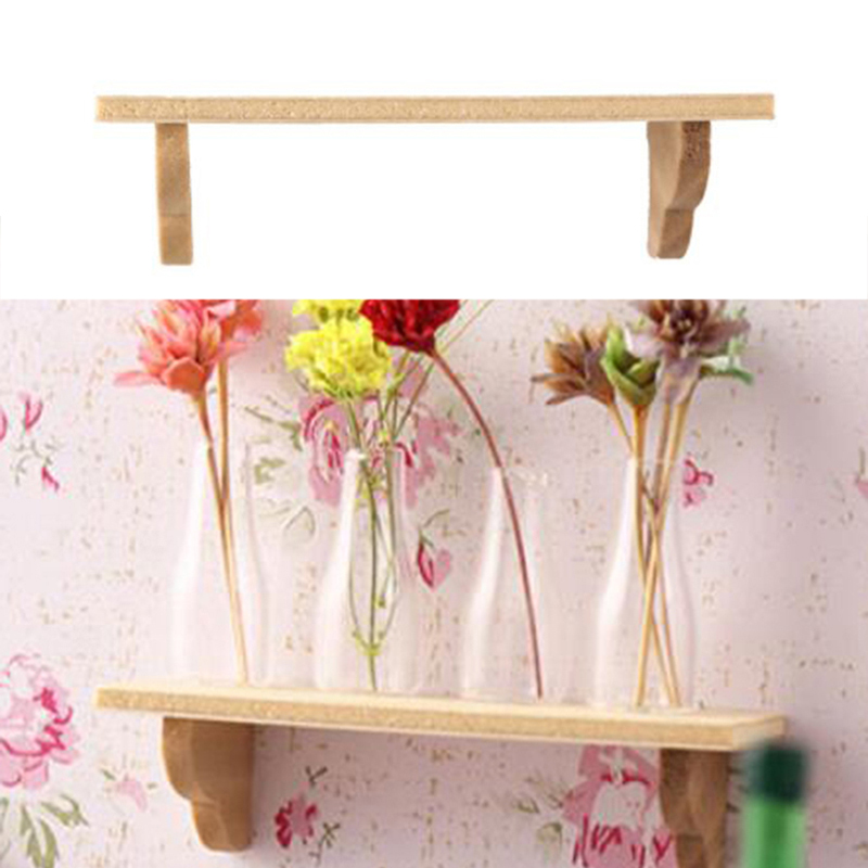 Home Bathroom Decor - 1 szt. 1:12 Drewniana półka ścienna