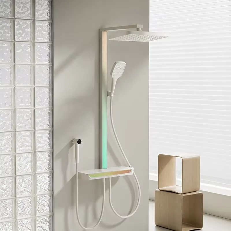 Home Bathroom - Mosiężny cyfrowy zestaw prysznicowy z efektem