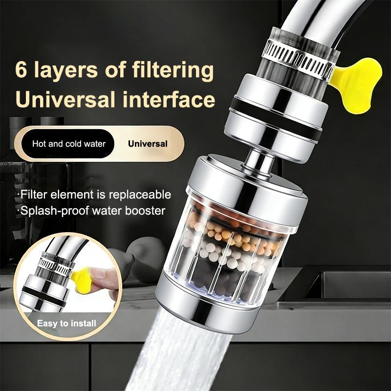 Home Bathroom Water Filter - SU 360 ° Obrotowy 6-warstwowy filtr