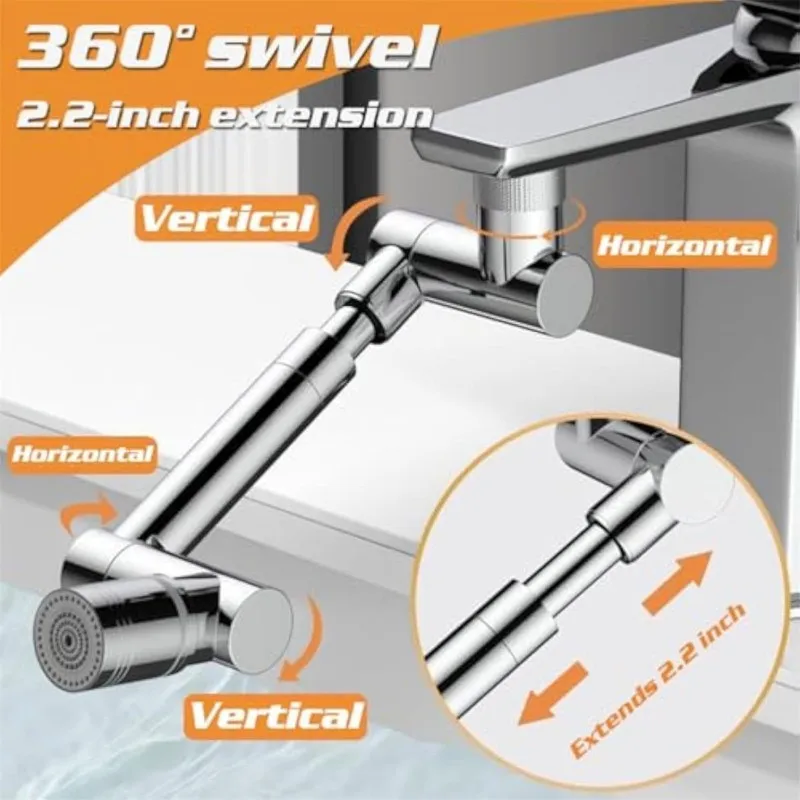 Home Bathroom Water Filter - 1440 Kuchenna Metalowa Wylewka do Baterii