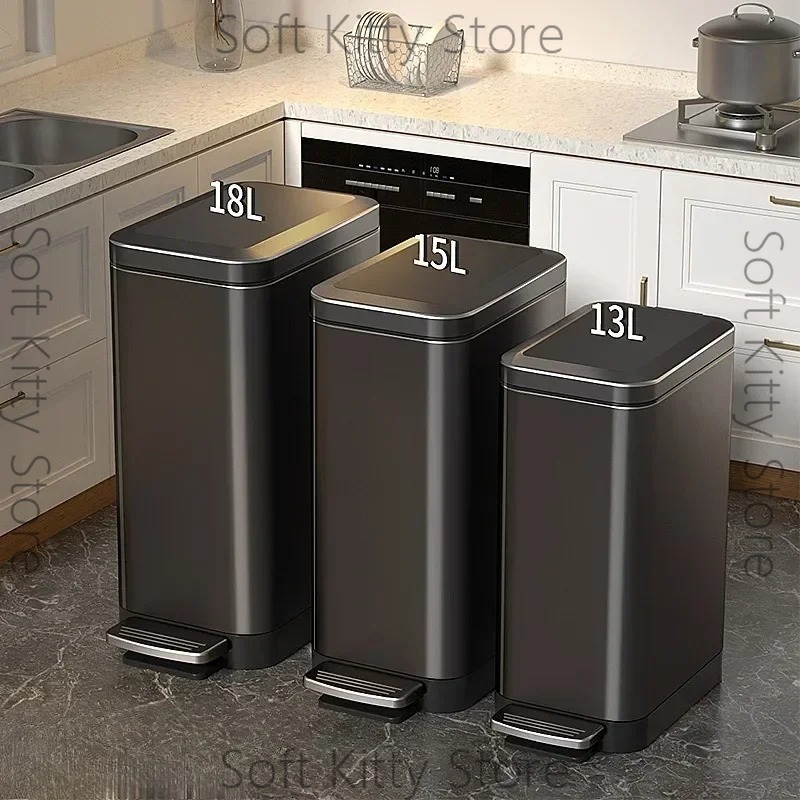 Home Bathroom Trash Can - Kosz na śmieci ze stali nierdzewnej