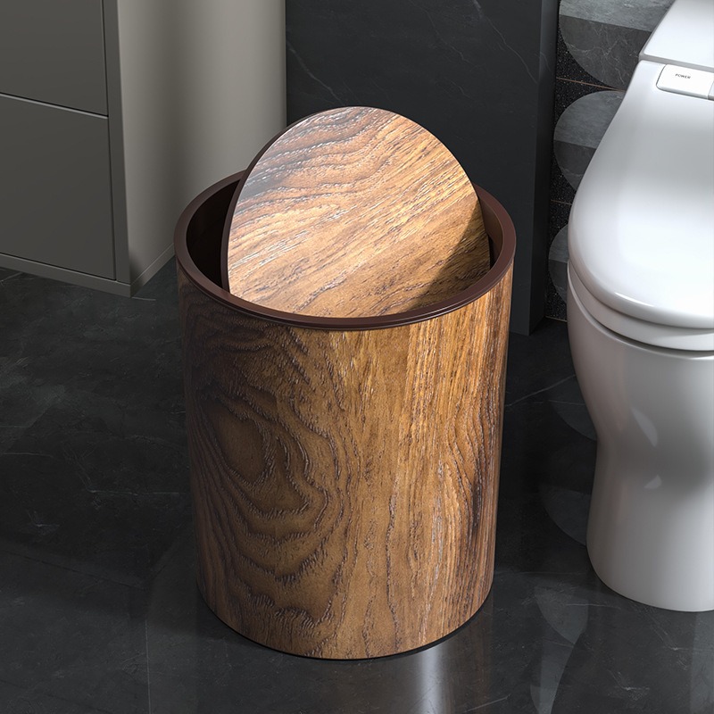 Home Bathroom Trash Can - Kosz na śmieci z drewna w