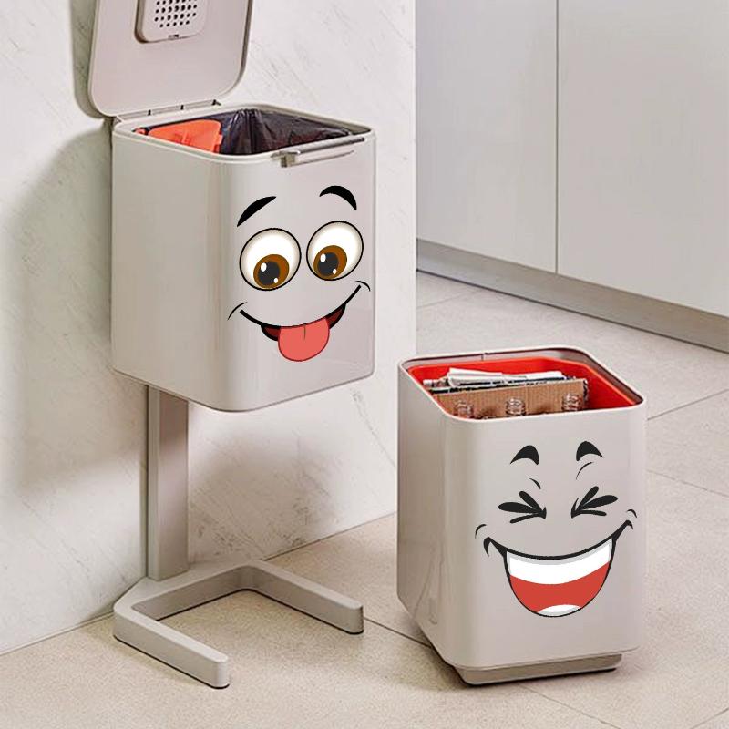 Home Bathroom Trash Can - 4 szt. Zdejmowalne naklejki na kosz