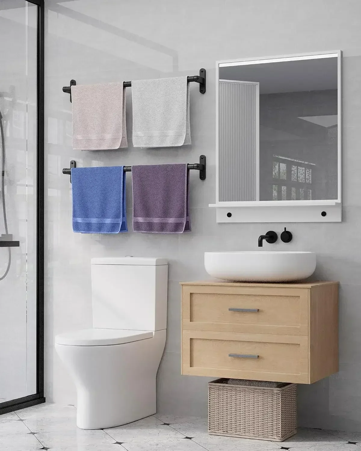 Matowy czarny wieszak na ręczn – Home Essentials Bathroom Rack recenzja i cena