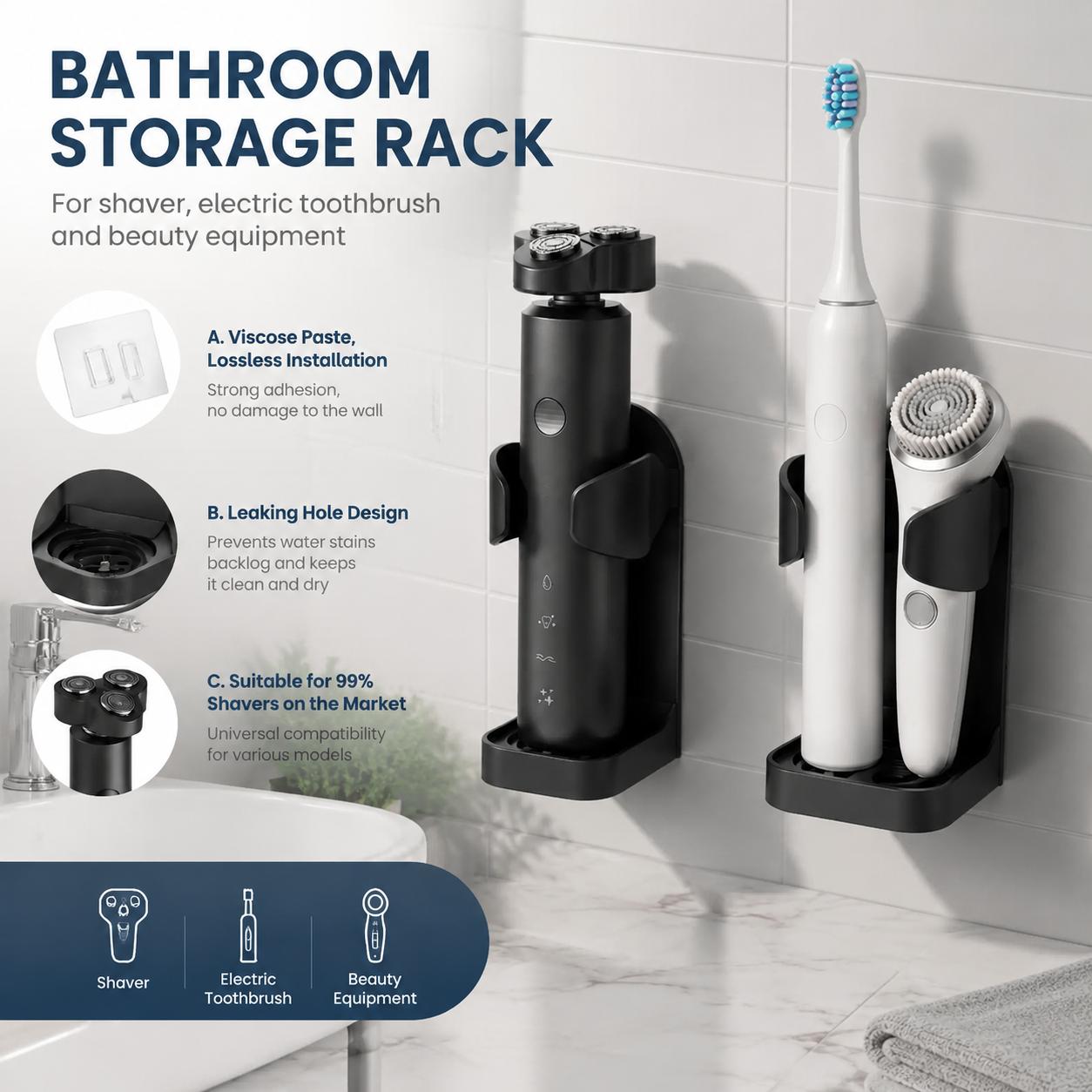 Samoprzylepny, wodoodporny uch – Home Essentials Bathroom Rack recenzja i cena