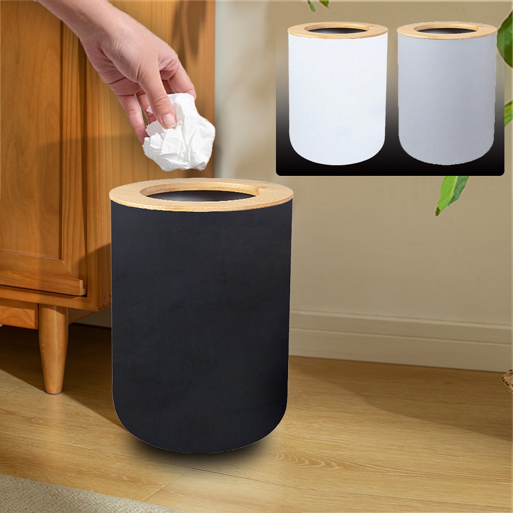 Czarny Plastikowy Kosz na Śmie – Home Bathroom Trash Can recenzja i cena