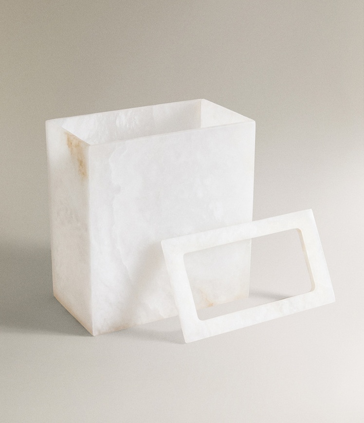 Kosz na śmieci z kamienia natu – Home Bathroom Trash Can recenzja i cena