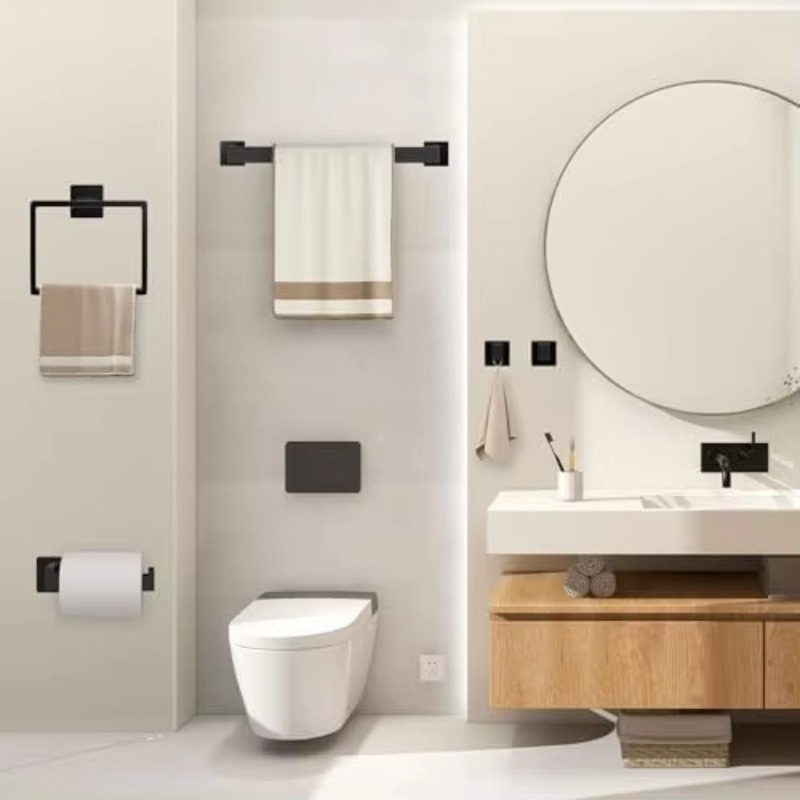 Matowy czarny zestaw akcesorió – Towel Bar Stainless recenzja i cena