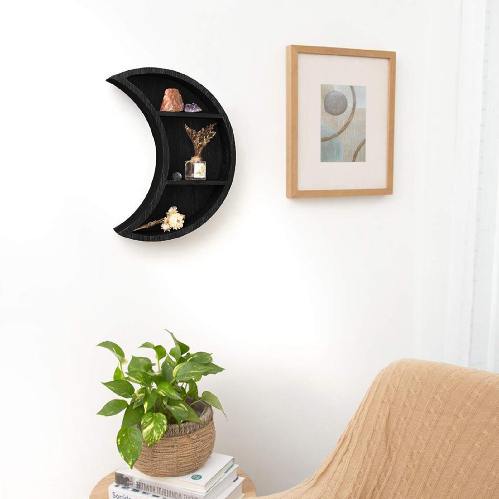 Drewniany księżyc półki czeski – Home Essentials Bathroom Rack recenzja i cena