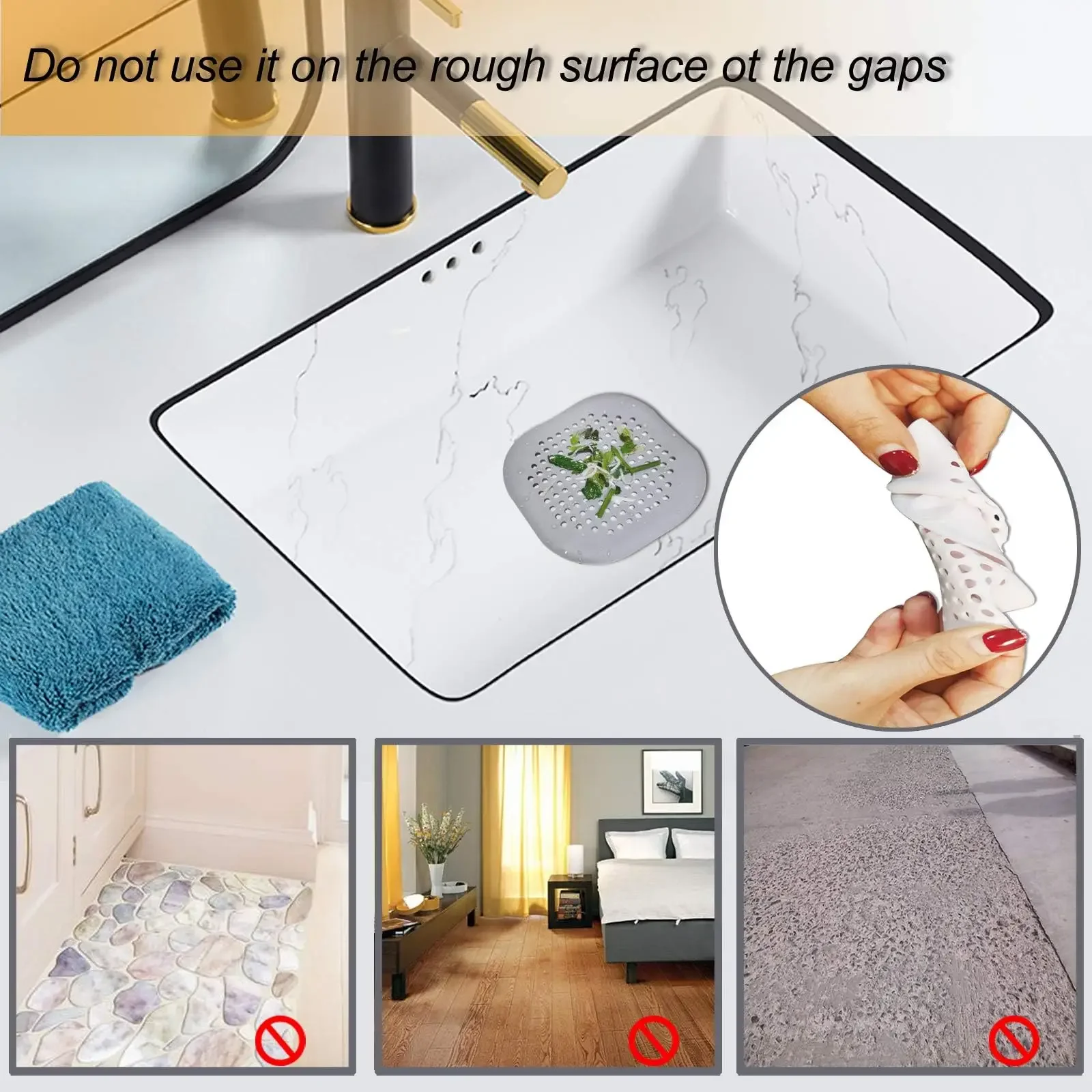 Zatyczka do odpływu, silikonow – Home Bathroom Water Filter recenzja i cena
