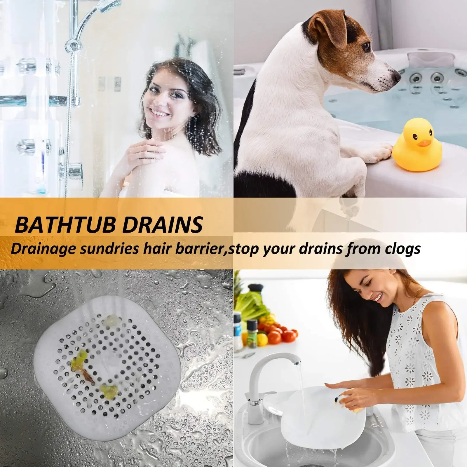 Zatyczka do odpływu, silikonow – Home Bathroom Water Filter recenzja i cena