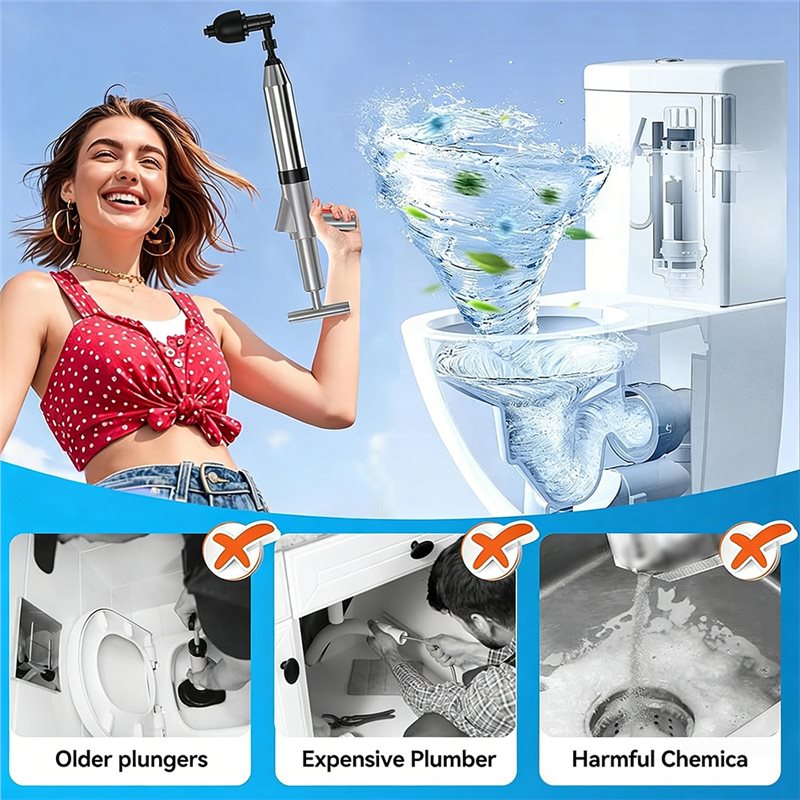 ABMS - Wysokociśnieniowy przep – Plunger Toilet recenzja i cena