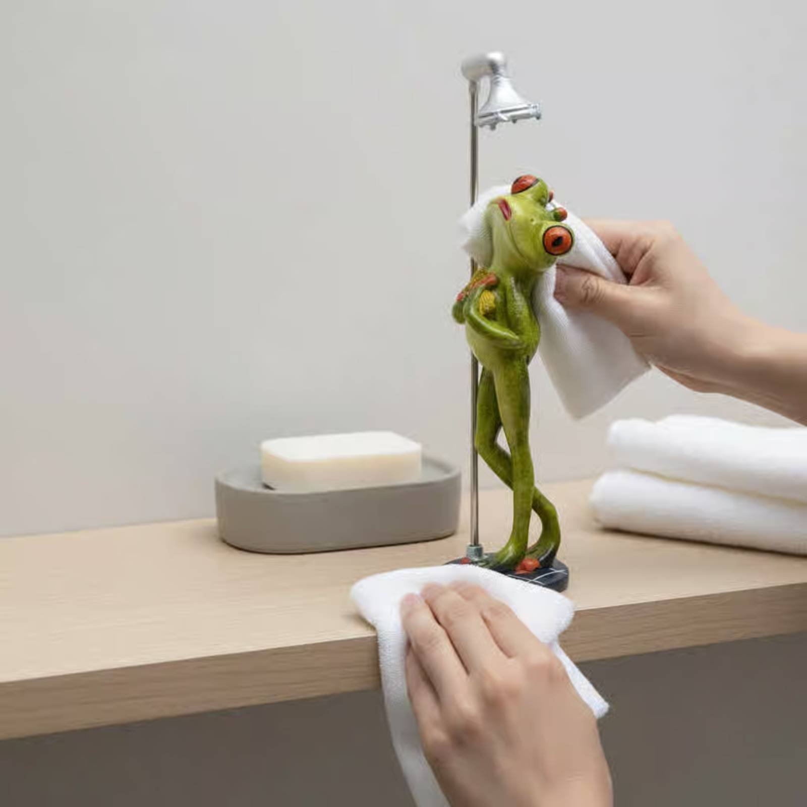 Figurka Żaby pod Prysznicem -  – Home Bathroom Decor recenzja i cena