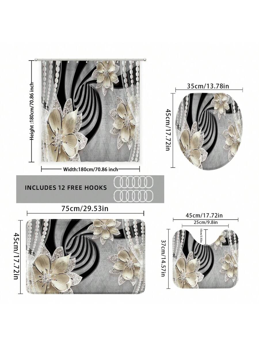 1 szt./4 szt. Zestaw zasłon ła – Home Bathroom Decor recenzja i cena