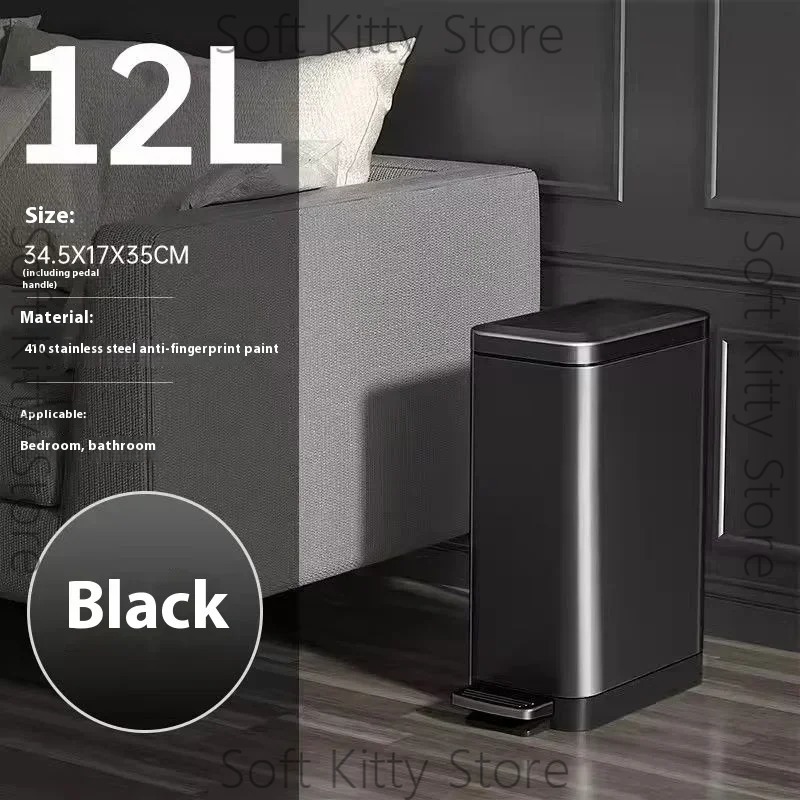 Kosz na śmieci ze stali nierdz – Home Bathroom Trash Can recenzja i cena