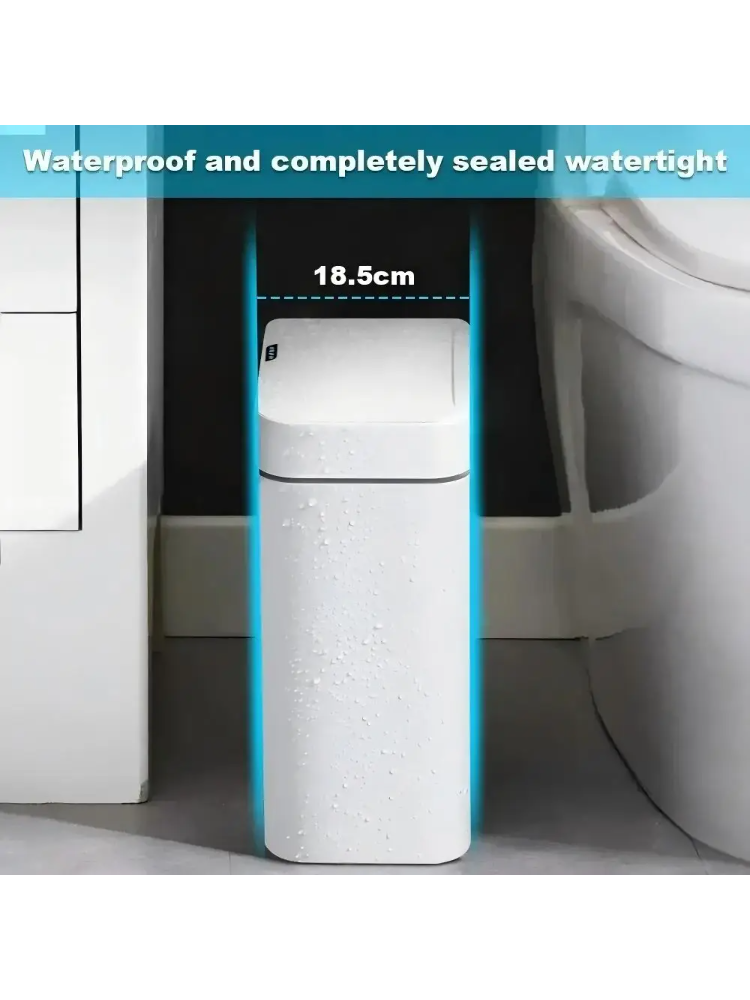 Biały bezdotykowy kosz na śmie – Home Bathroom Trash Can recenzja i cena