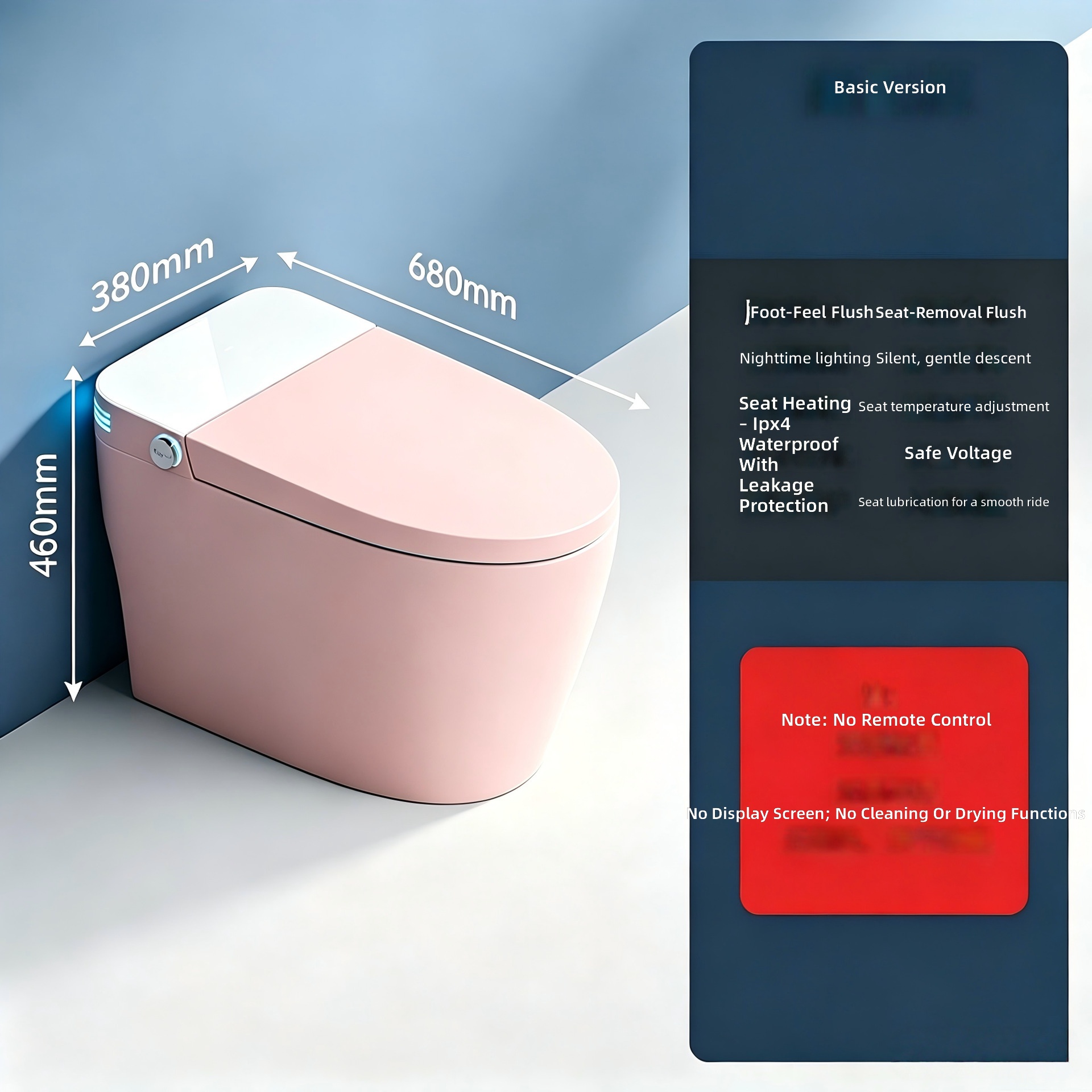 Inteligentna toaleta, różowa,  – Home Bathroom recenzja i cena