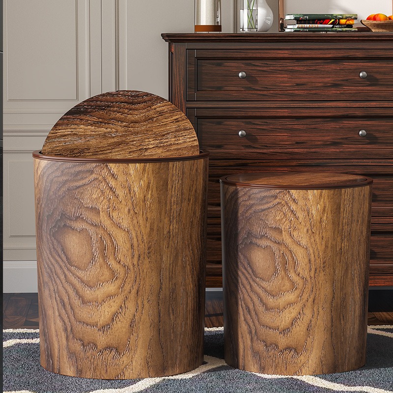 Kosz na śmieci z drewna w styl – Home Bathroom Trash Can recenzja i cena