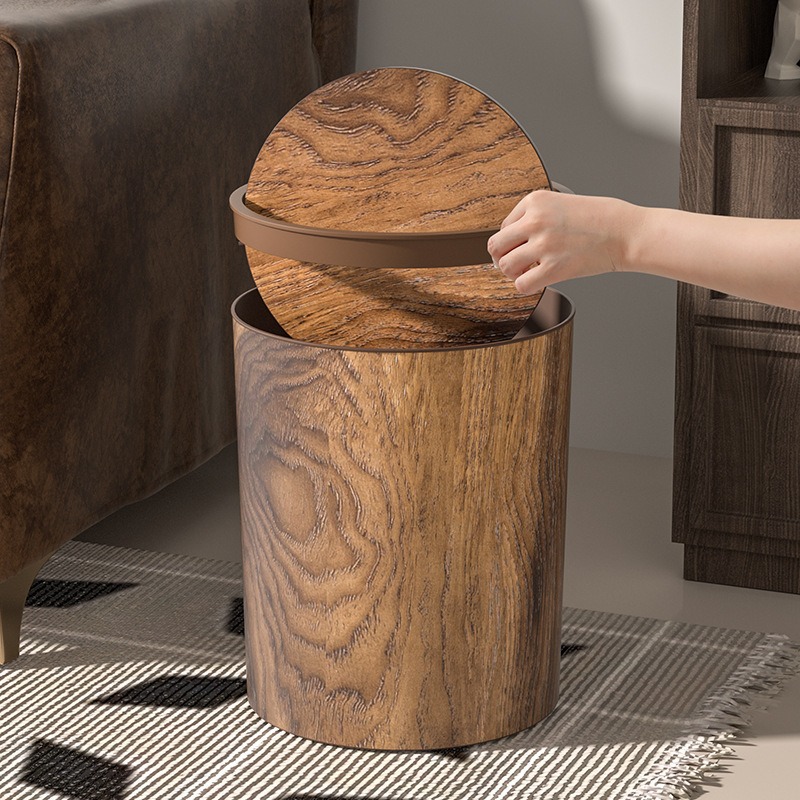 Kosz na śmieci z drewna w styl – Home Bathroom Trash Can recenzja i cena