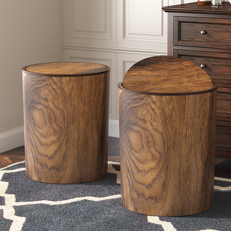 Kosz na śmieci z drewna w styl – Home Bathroom Trash Can recenzja i cena
