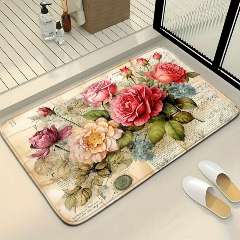 VIKAMA Vintage Floral Dywanik  – Zara Home Bathroom Rug recenzja i cena