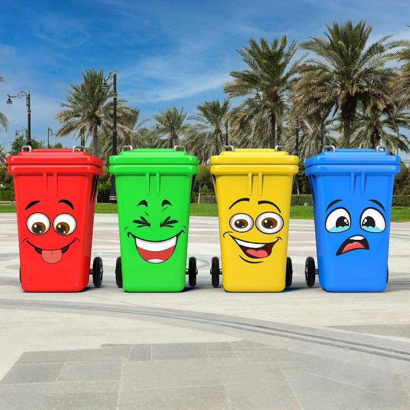 4 szt. Zdejmowalne naklejki na – Home Bathroom Trash Can recenzja i cena